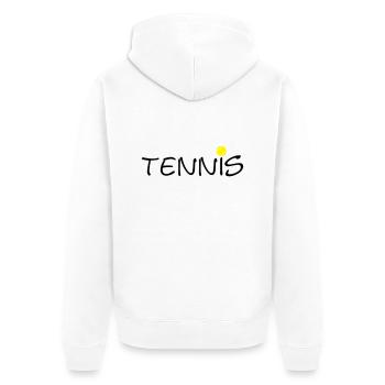 Balle de tennis tennis ball clubs 2C sportifs. - Veste à capuche bio Premium Unisexe - blanc - Dos - Thijin (182cm)