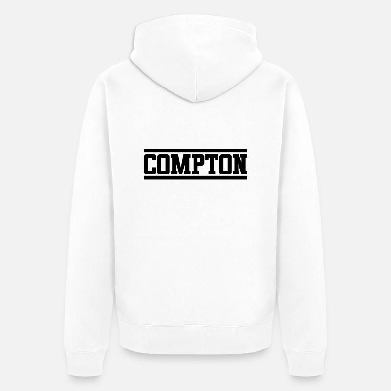 compton - Veste à capuche bio Premium Unisexe - blanc