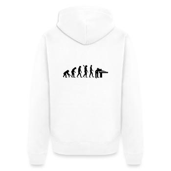 Evolution Billards - Unisex Premium Organic Zip Hoodie - white - Back - Thijin (182cm)