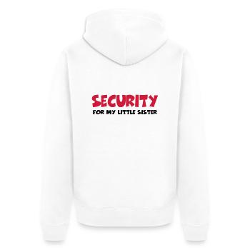 Security for my little sister - Veste à capuche bio Premium Unisexe - blanc - Dos - Thijin (182cm)