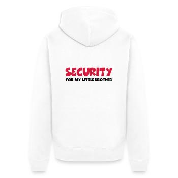 Security for my little brother - Veste à capuche bio Premium Unisexe - blanc - Dos - Thijin (182cm)
