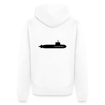 U-Boot - Unisex Premium Bio Zip Hoodie - Weiß - Hinten - Thijin (182cm)
