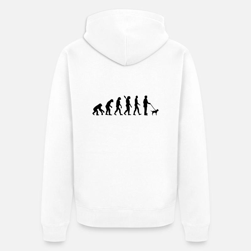 Border Terrier - Veste à capuche bio Premium Unisexe - blanc