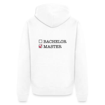 Master - Unisex Premium Bio Zip Hoodie - Weiß - Hinten - Thijin (182cm)
