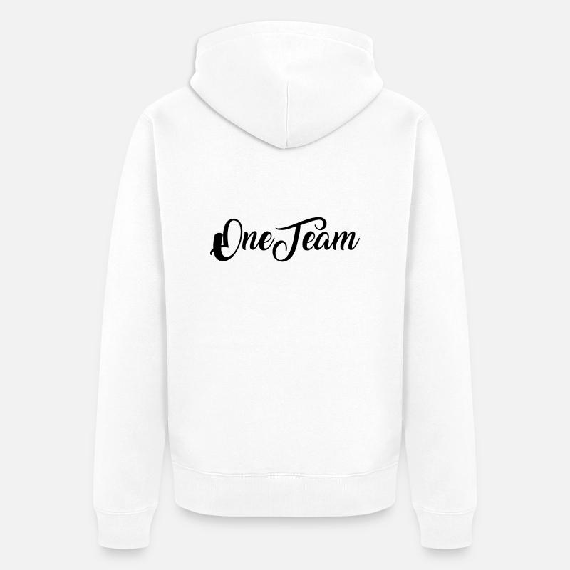 One Team - Veste à capuche bio Premium Unisexe - blanc