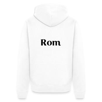 Rome - Noir - Veste à capuche bio Premium Unisexe - blanc - Dos - Thijin (182cm)