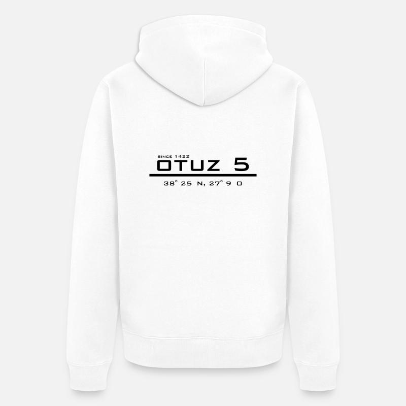 IZMIR - Unisex Premium Bio Zip Hoodie - Weiß