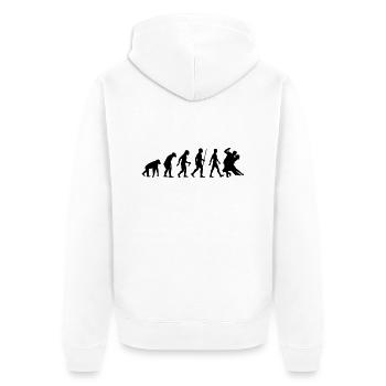 Evolution Tanzen - Unisex Premium Bio Zip Hoodie - Weiß - Hinten - Thijin (182cm)