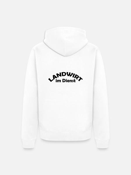 landwirt im dienst - Unisex Premium Bio Zip Hoodie - Weiß