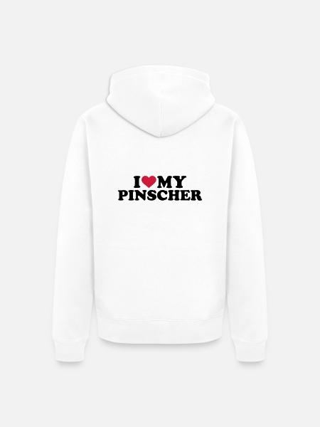 Pinscher - Unisex Premium Bio Zip Hoodie - Weiß