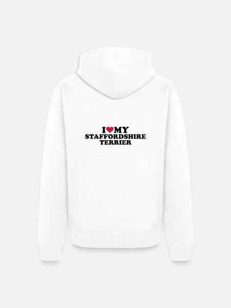 Staffordshire Terrier - Unisex Premium Bio Zip Hoodie - Weiß