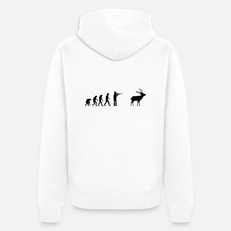 jäger evolution - Unisex Premium Bio Zip Hoodie - Weiß