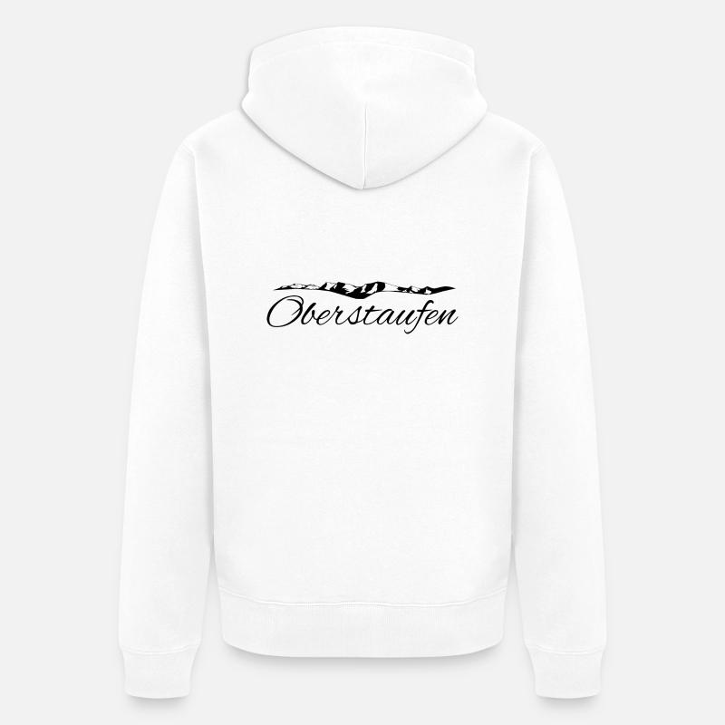 Vacances à Oberstaufen - Hochgrat - Nagelfluh - Veste à capuche bio Premium Unisexe - blanc