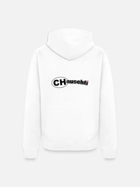 CHnuschti - Unisex Premium Organic Zip Hoodie - white