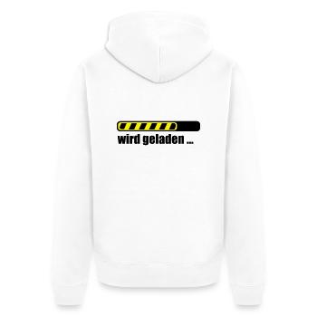 Ladebalken PC loading Computer Download - Unisex Premium Bio Zip Hoodie - Weiß - Hinten - Thijin (182cm)