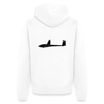 DG300 - Unisex Premium Bio Zip Hoodie - Weiß - Hinten - Thijin (182cm)