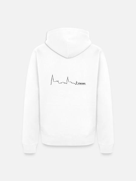 viersen skyline - Unisex Premium Bio Zip Hoodie - Weiß