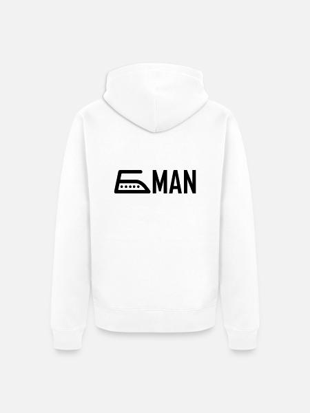 iron man - Unisex Premium Bio Zip Hoodie - Weiß
