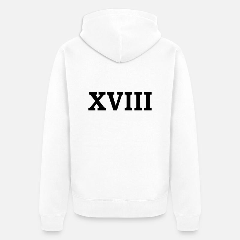 2018 - Veste à capuche bio Premium Unisexe - blanc