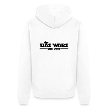 abi 2018 das wars - Unisex Premium Bio Zip Hoodie - Weiß - Hinten - Thijin (182cm)