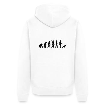 Airedale Terrier - Unisex Premium Bio Zip Hoodie - Weiß - Hinten - Thijin (182cm)