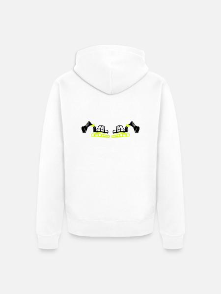 Excavatrice 2 - Veste à capuche bio Premium Unisexe - blanc