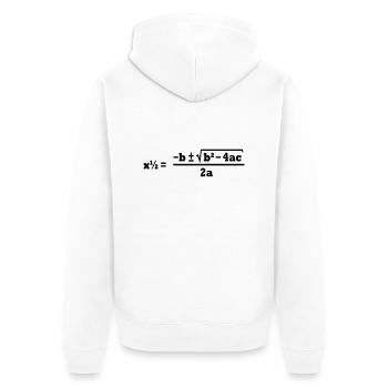 formule quadratique - Veste à capuche bio Premium Unisexe - blanc - Dos - Thijin (182cm)