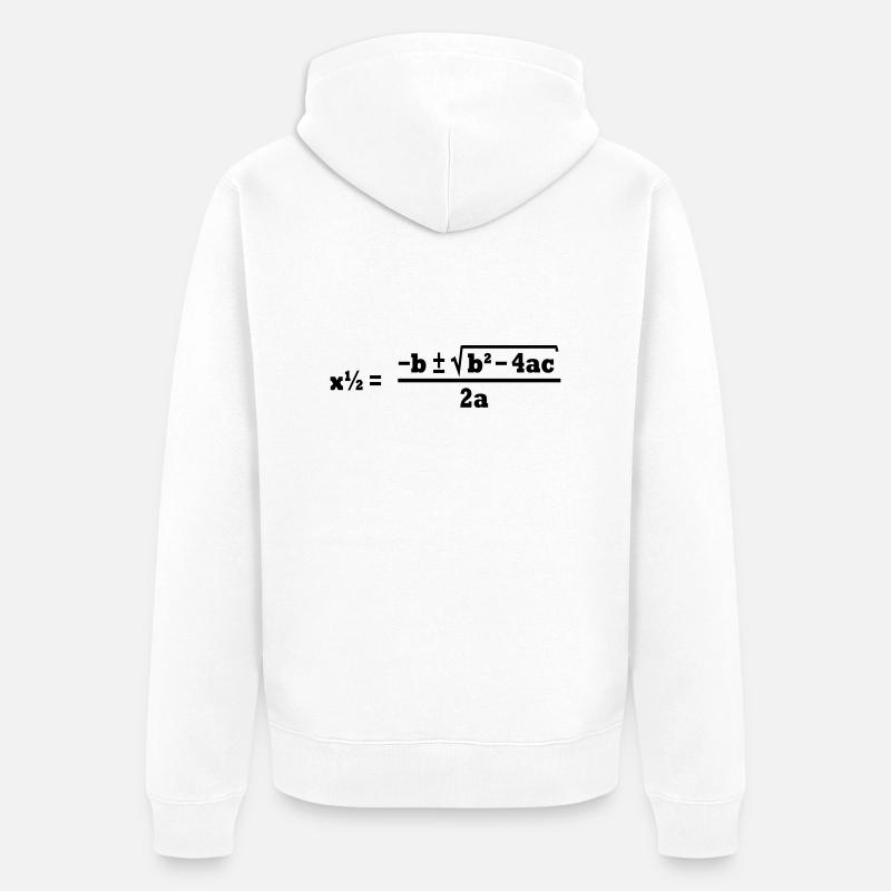Mathe - Unisex Premium Bio Zip Hoodie - Weiß