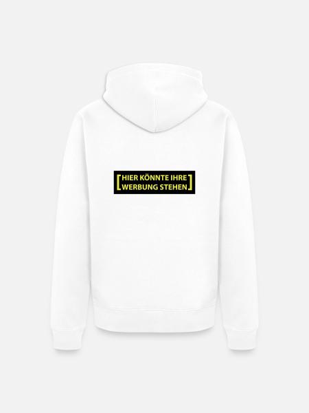 hier könnte ihre werbung - Unisex Premium Bio Zip Hoodie - Weiß