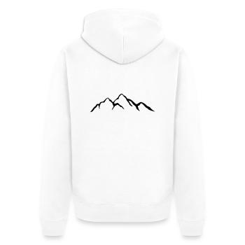 montagne-1 - Veste à capuche bio Premium Unisexe - blanc - Dos - Thijin (182cm)