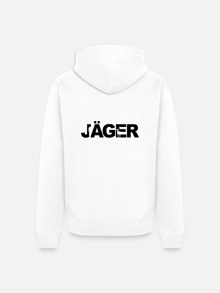 Jäger - Unisex Premium Bio Zip Hoodie - Weiß