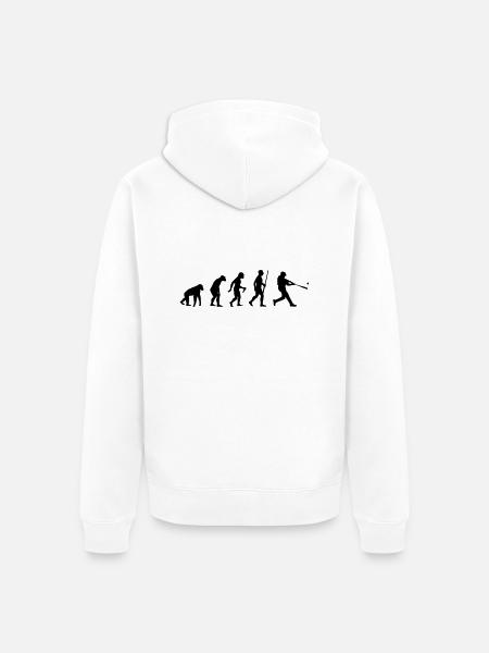 Baseball Evolution - Unisex Premium Bio Zip Hoodie - Weiß