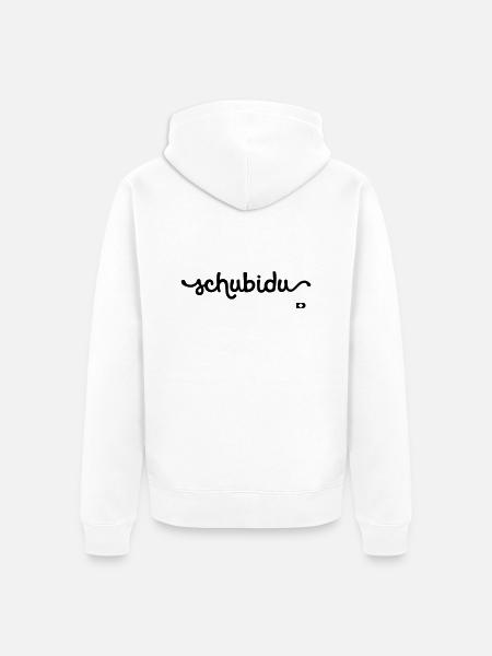 A-010 Schubidu - Unisex Premium Bio Zip Hoodie - Weiß
