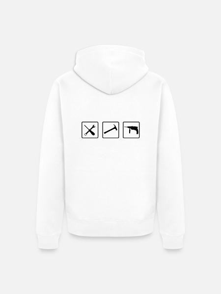 handwerker_1__f1 - Unisex Premium Organic Zip Hoodie - white