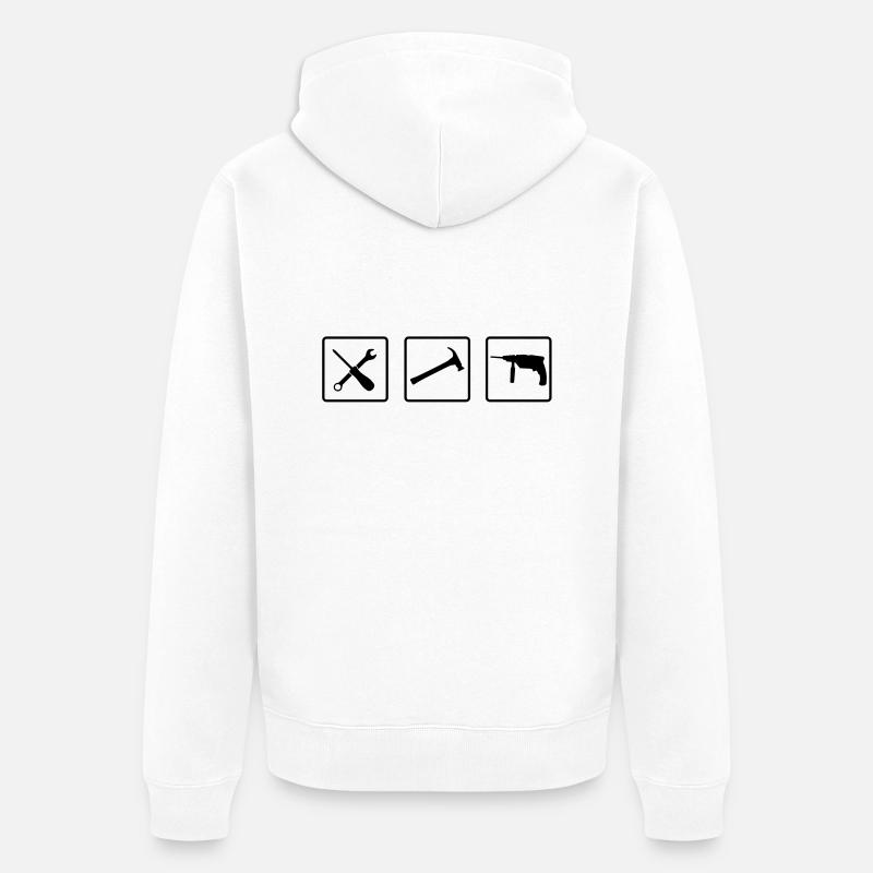 handwerker_1__f1 - Veste à capuche bio Premium Unisexe - blanc
