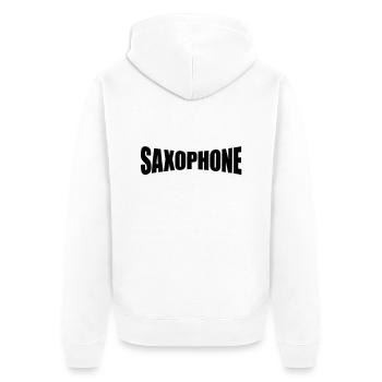 saxophone - Veste à capuche bio Premium Unisexe - blanc - Dos - Thijin (182cm)