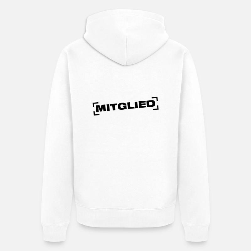 mitglied_design_ay1 - Unisex Premium Bio Zip Hoodie - Weiß