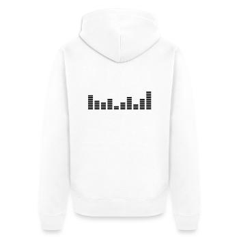 eq_music_f1 - Unisex Premium Organic Zip Hoodie - white - Back - Thijin (182cm)