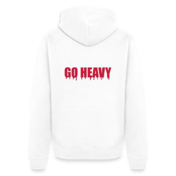 Go Heavy - Veste à capuche bio Premium Unisexe - blanc - Dos - Thijin (182cm)