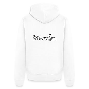 Kleine Schwester - Unisex Premium Bio Zip Hoodie - Weiß - Hinten - Thijin (182cm)