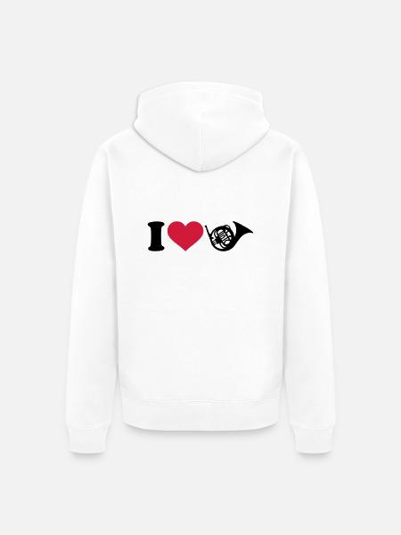 Waldhorn - Unisex Premium Bio Zip Hoodie - Weiß