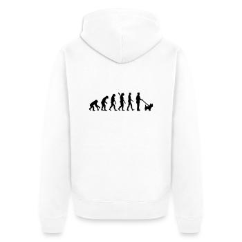 Westie - Unisex Premium Bio Zip Hoodie - Weiß - Hinten - Thijin (182cm)
