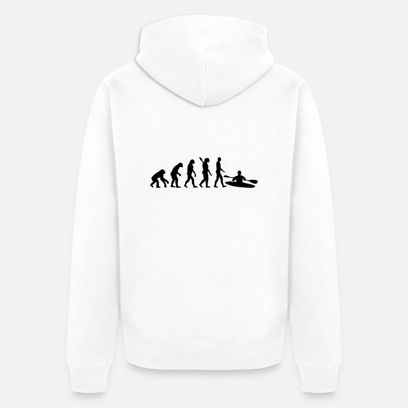 Évolution Kayak - Veste à capuche bio Premium Unisexe - blanc
