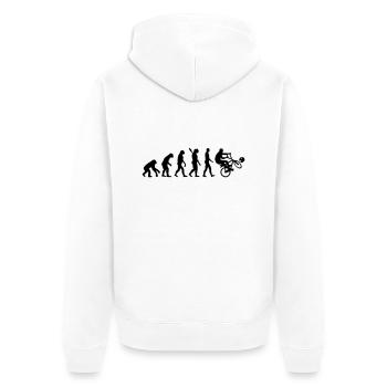 Evolution Cycle ball - Veste à capuche bio Premium Unisexe - blanc - Dos - Thijin (182cm)