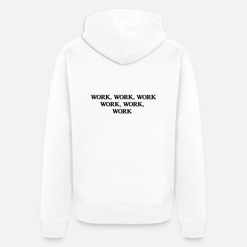Work Work - Veste à capuche bio Premium Unisexe - blanc