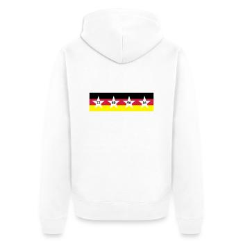 4 Sterne EM 2016 '72 '80 '96 '16 - Unisex Premium Bio Zip Hoodie - Weiß - Hinten - Thijin (182cm)