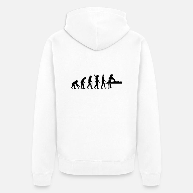 Evolution Physiothérapeute - Veste à capuche bio Premium Unisexe - blanc
