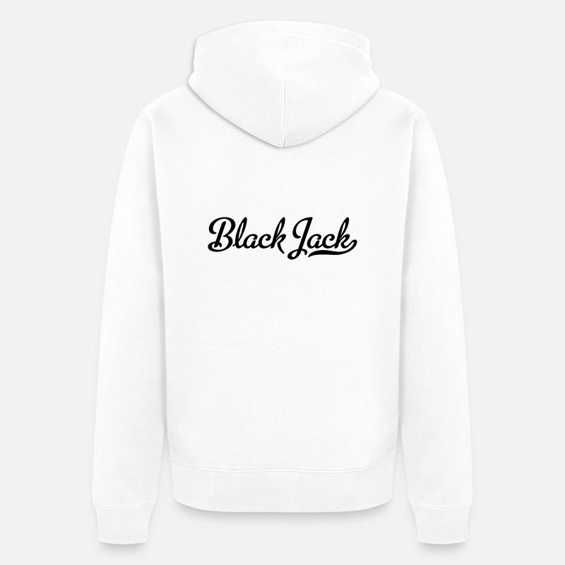 Black Jack - Unisex Premium Bio Zip Hoodie - Weiß