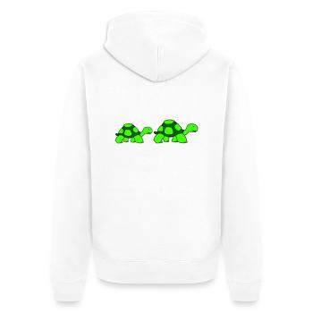 turtle family - Veste à capuche bio Premium Unisexe - blanc - Dos - Thijin (182cm)