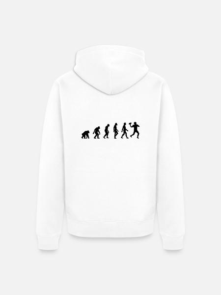 Evolution American Football - Unisex Premium Organic Zip Hoodie - white